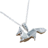 Origami Sterling Silver Fox necklace - Reeves & Reeves