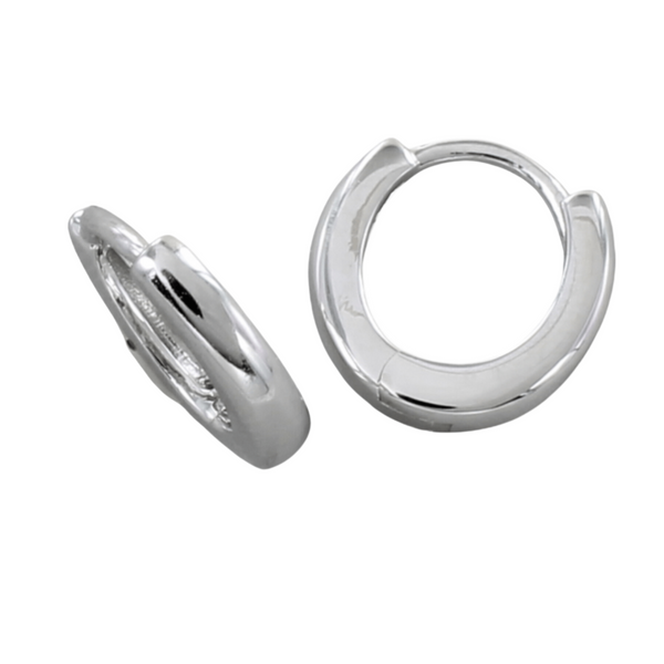 Oval Hoop Earrings in Sterling Silver - Reeves & Reeves
