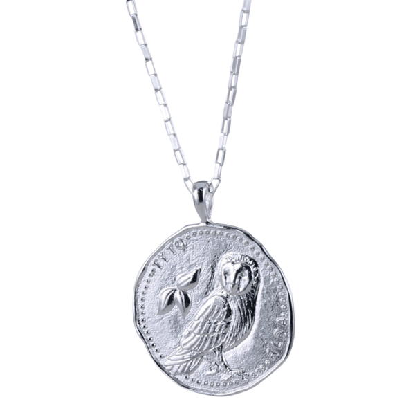 Owl Coin Sterling Silver Necklace - Reeves & Reeves