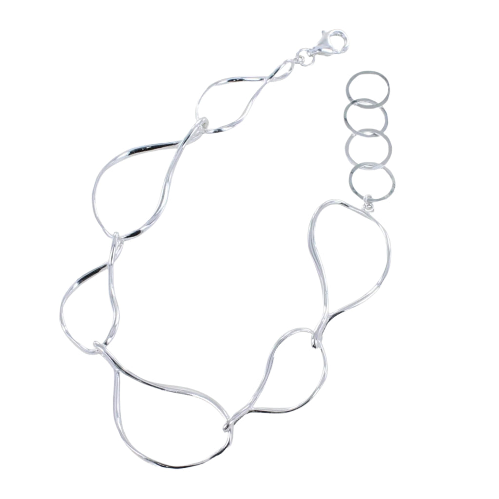 Pear Drop Sterling Silver Bracelet - Reeves & Reeves