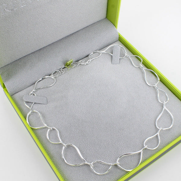 Pear Drop Sterling Silver Necklace - Reeves & Reeves