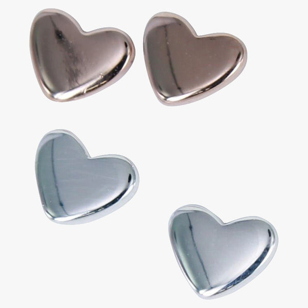 Petite Heart Sterling Silver Stud Earrings - Reeves & Reeves