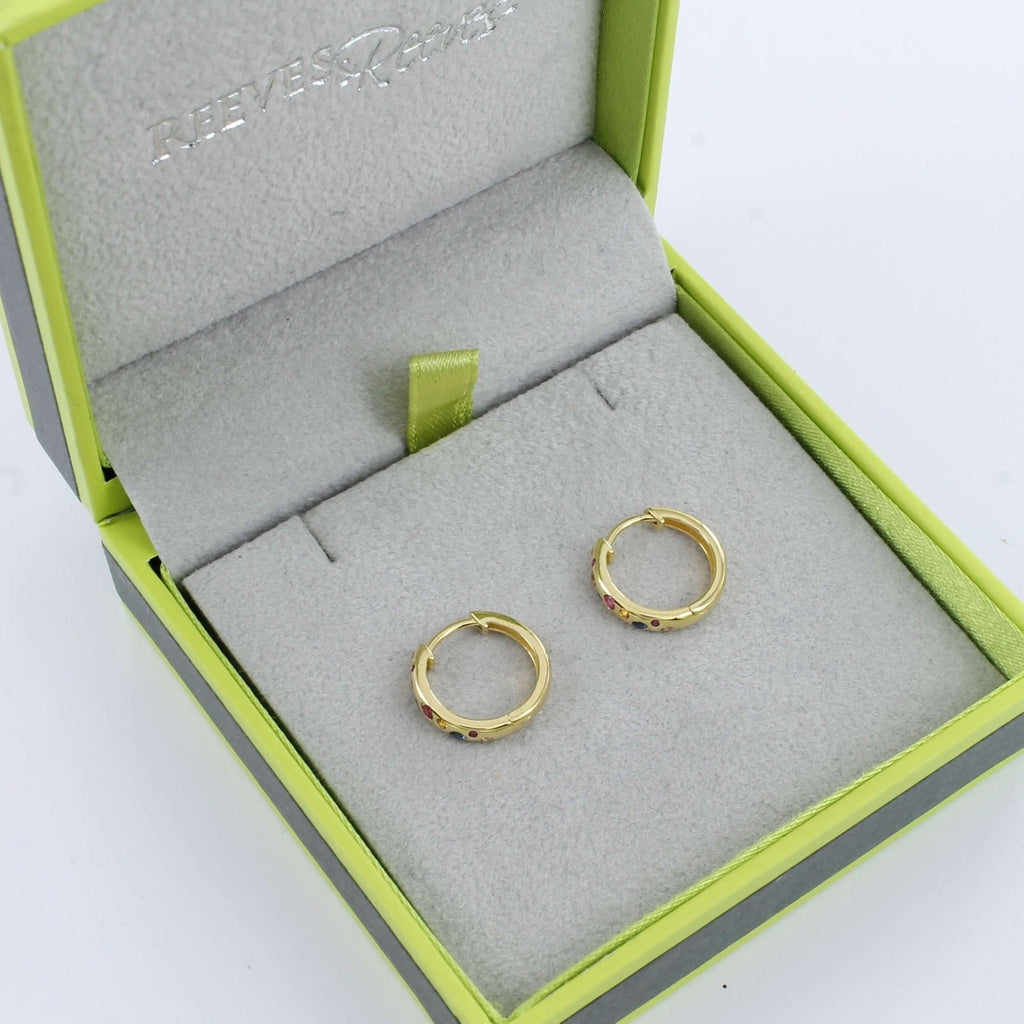 Rainbow Stone Hoops - Reeves & Reeves