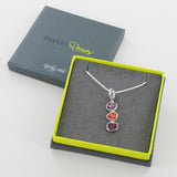 Rough Red Ruby Stone Necklace in Sterling Silver - Reeves & Reeves