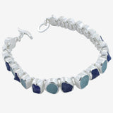 Rough Stone Two Blues Sterling Silver Bracelet - Reeves & Reeves