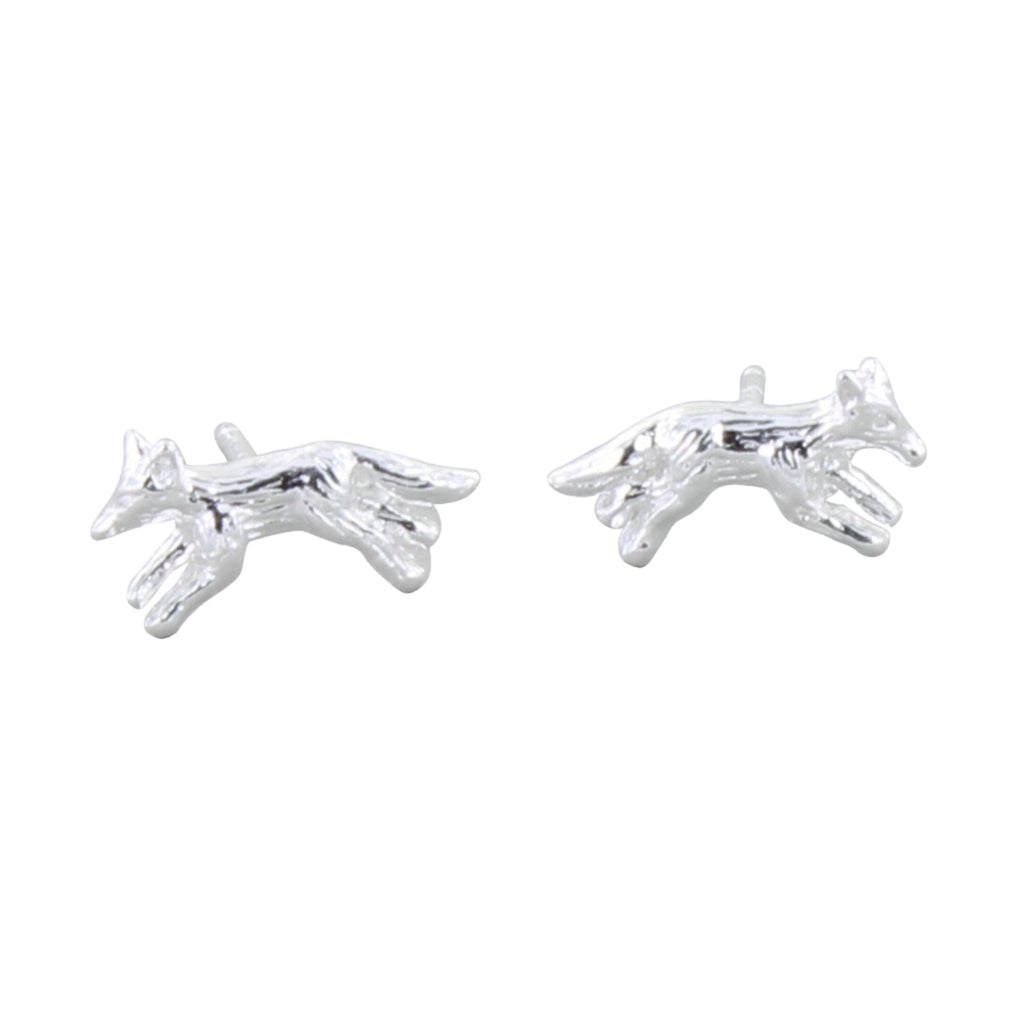 Running Fox Sterling Silver Stud Earrings - Reeves & Reeves