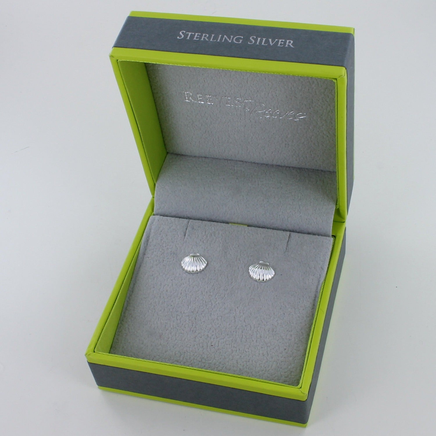 Scallop Shell Sterling Silver Stud Earrings - Reeves & Reeves