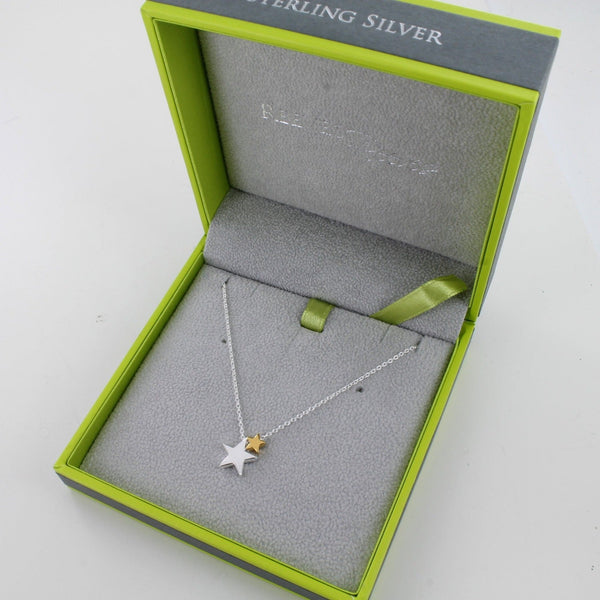 Seeing Stars Sterling Silver and Gold Plated Necklace