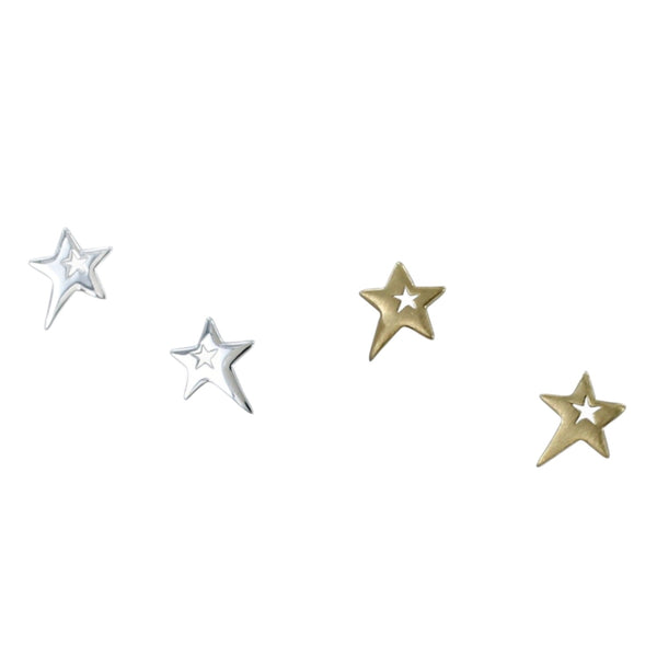 Seren Star Sterling Silver Stud Earrings - Reeves & Reeves