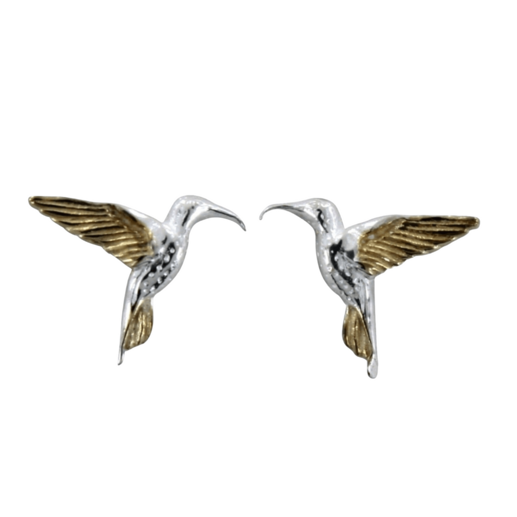Silver and Golden Hummingbird Earrings – Reeves & Reeves