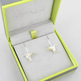 Silver and Golden Hummingbird Earrings - Reeves & Reeves