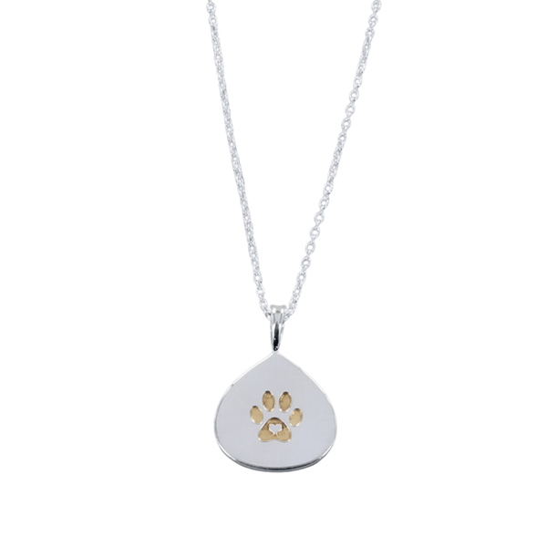 Silver Pawprint Necklace - Reeves & Reeves