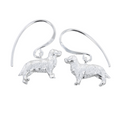 Silver Retriever Drop Earrings - Reeves & Reeves