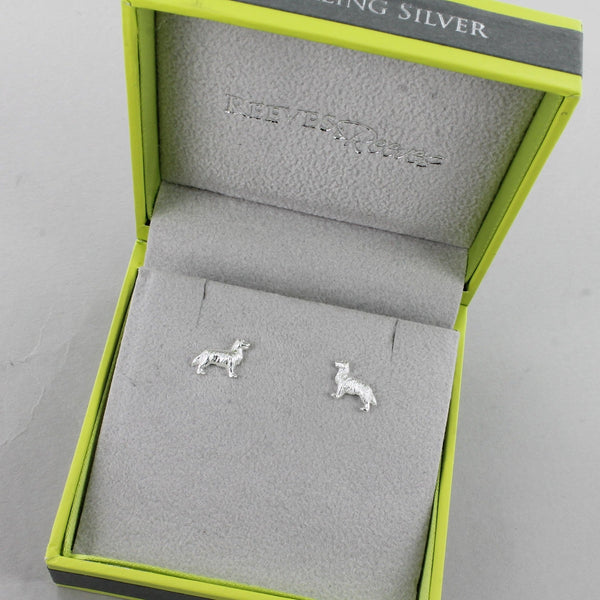 Silver Retriever Stud Earrings - Reeves & Reeves