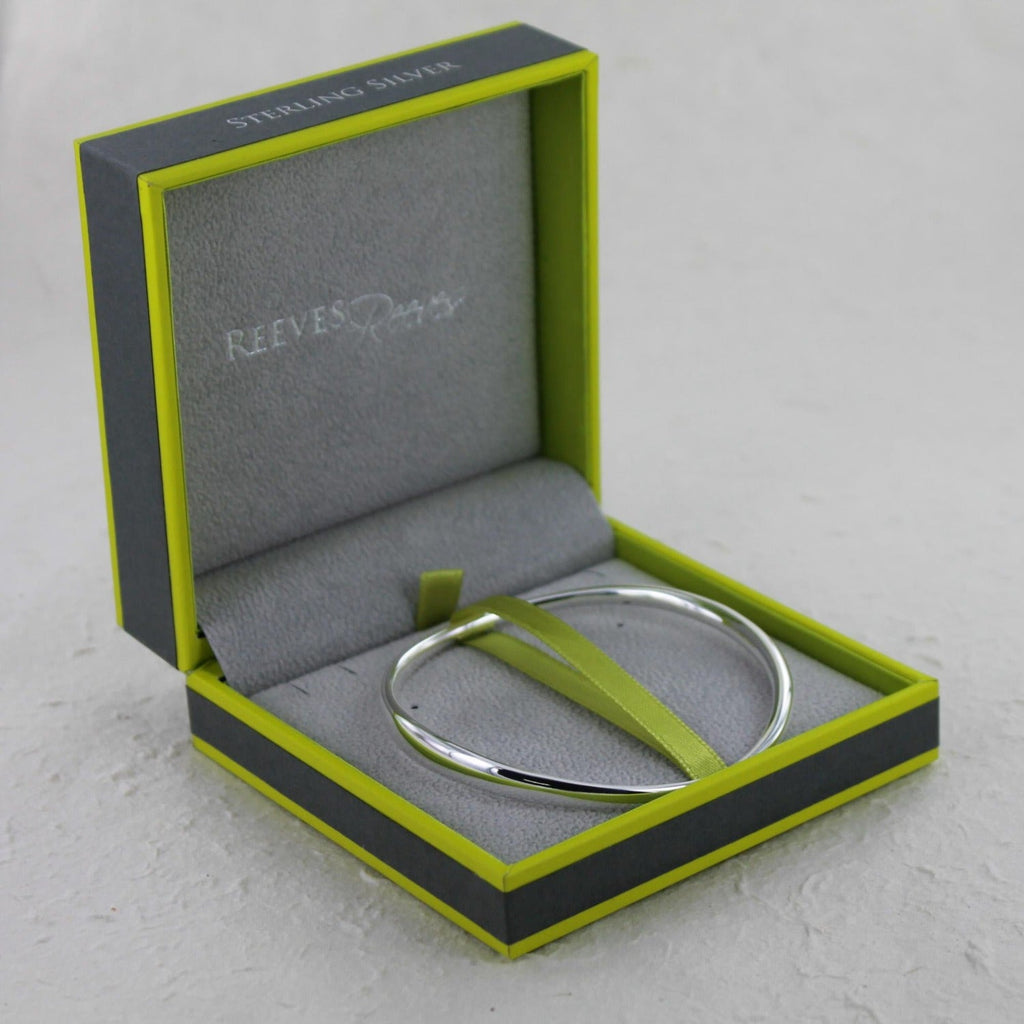 Silver Serene Bangle - Reeves & Reeves
