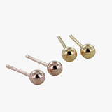 Small High Shine Sterling Silver Bead Earrings - Reeves & Reeves
