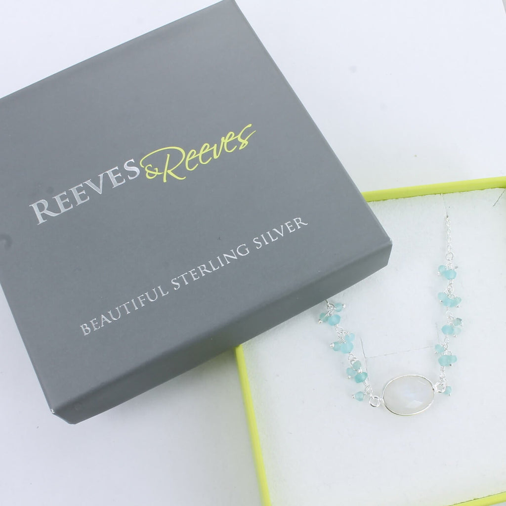 Sophie Aqua Stone Bracelet - Reeves & Reeves