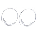 Soundwave Sterling Silver Hoop Earrings - Reeves & Reeves