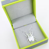 Stag Beetle Sterling Silver Necklace - Reeves & Reeves