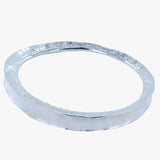 Statement Sterling Silver Textured Shimmer Bangle - Reeves & Reeves