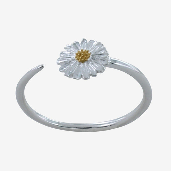 Sterling Silver Adjustable Daisy Ring - Reeves & Reeves