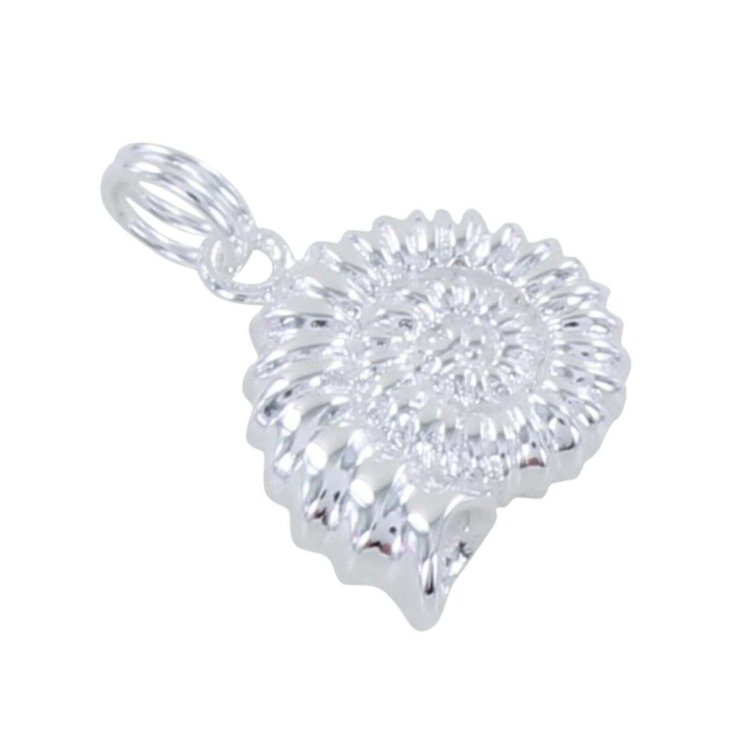 Sterling Silver Ammonite Charm - Reeves & Reeves