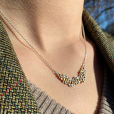 Sterling Silver and 18ct Gold Vermeil Honeycomb Design Necklace - Reeves & Reeves