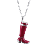 Sterling Silver and Coloured Enamel Welly Necklace - Reeves & Reeves