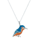 Sterling Silver and Enamel Kingfisher Necklace - Reeves & Reeves