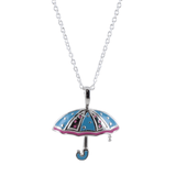Sterling Silver and Enamel Umbrella Necklace - Reeves & Reeves