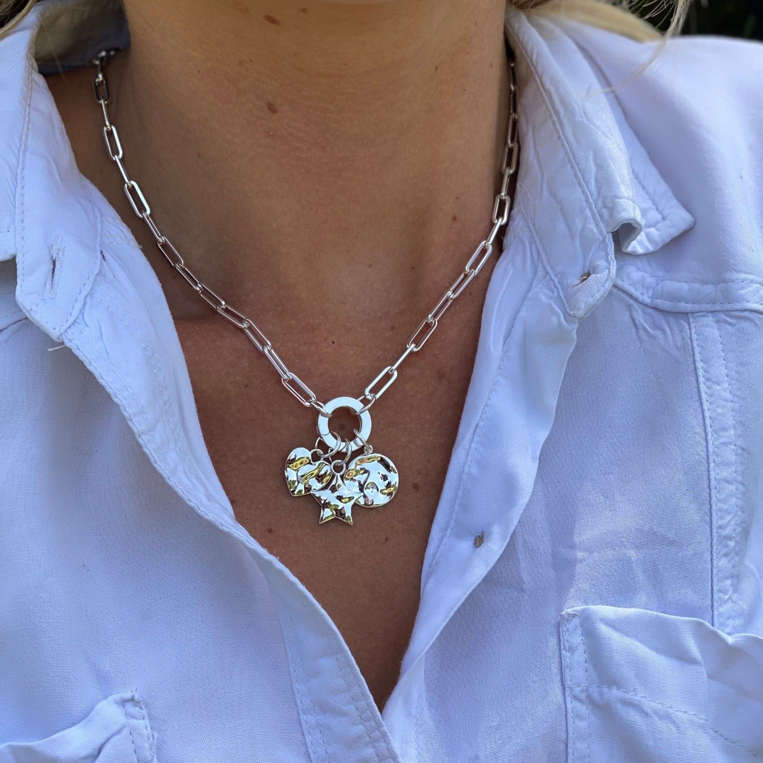 Sterling Silver and Gold Cleo Charms - Reeves & Reeves