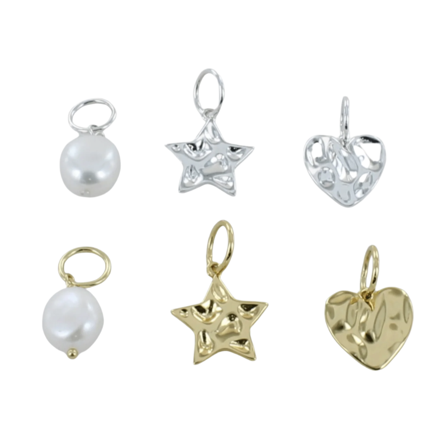 Sterling Silver and Gold Cleo Charms - Reeves & Reeves