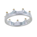 Sterling Silver and Gold Plated Detailed Crown Ring
