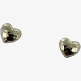 Sterling Silver and Gold Lovely Heart Studs - Reeves & Reeves