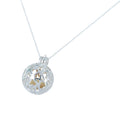 Sterling Silver and Gold Perfume Heart Locket Necklace - Reeves & Reeves