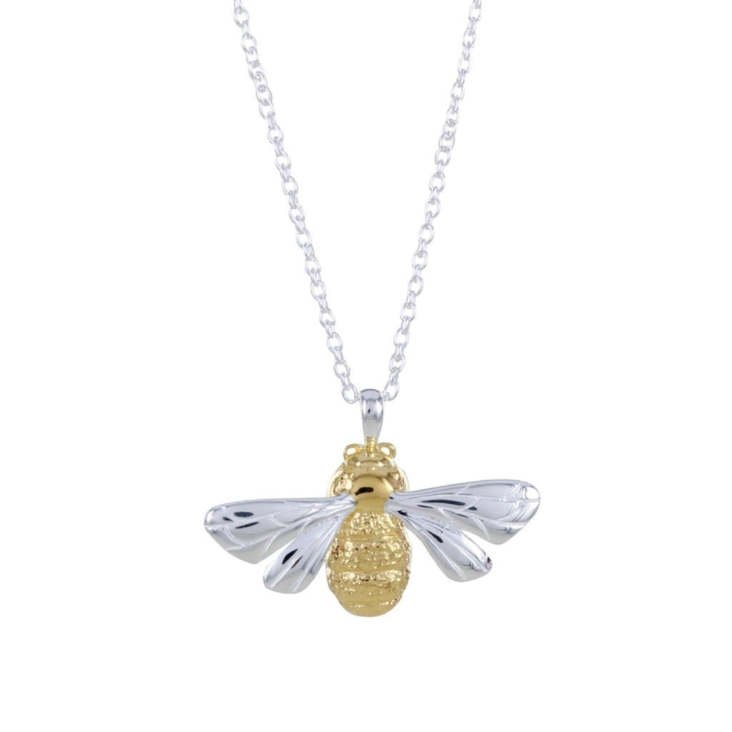 Queen Bee Necklace Sterling Silver Gold Plate Reeves Reeves