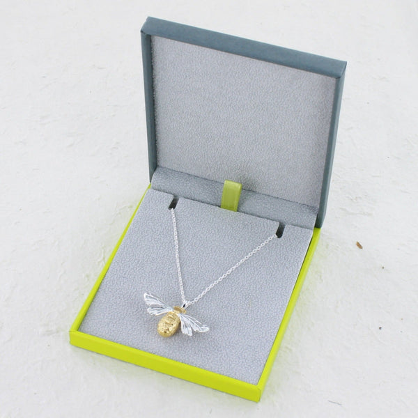 Sterling Silver and Gold plated Queen Bee Necklace