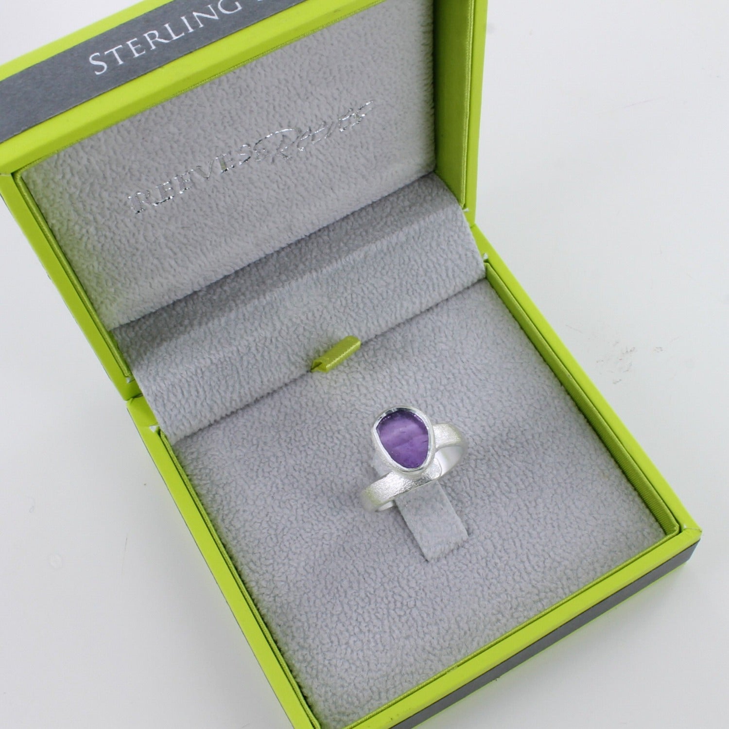 Sterling Silver and Rough Amethyst Ring - Reeves & Reeves