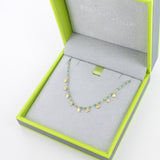Sterling Silver and Turquoise Enamel Dotty Necklace - Reeves & Reeves