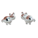 Sterling Silver Balloon Design Pig Stud Earrings - Reeves & Reeves