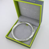 Sterling Silver Beauty Bangle Hammered- Medium - Reeves & Reeves
