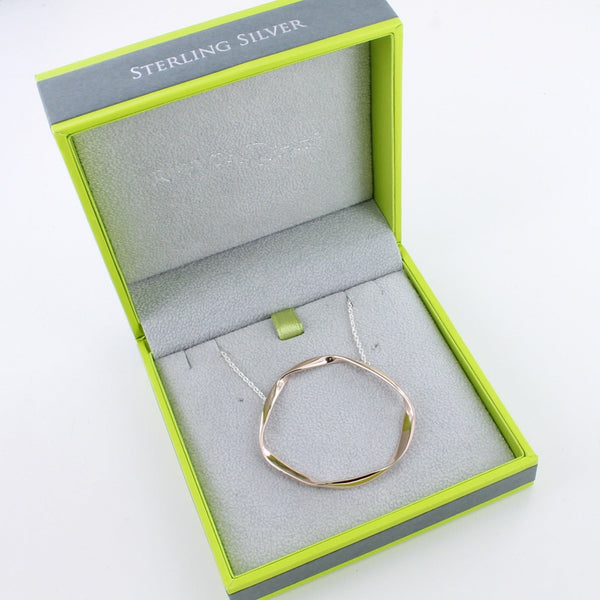 Sterling Silver Bermuda Ring Rose Gold Plated Necklace
