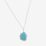 Sterling Silver Birthstone Necklace with Semi-Precious Stone - Reeves & Reeves