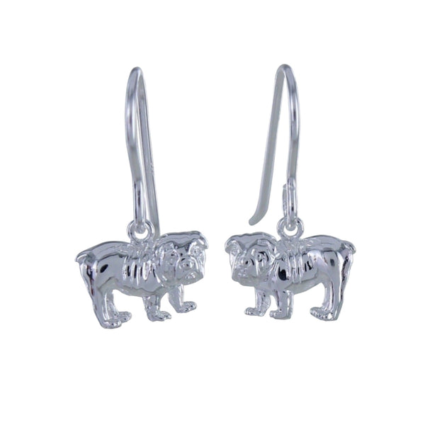 Sterling Silver British Bulldog Earrings - Reeves & Reeves
