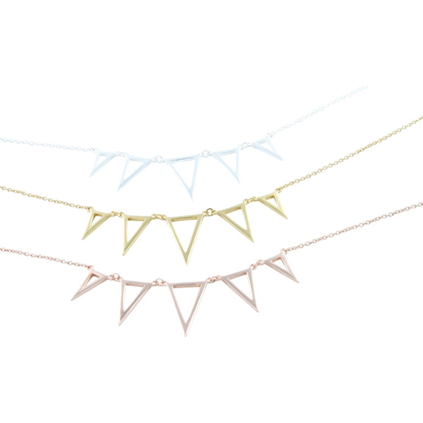 Sterling Silver Bunting Design Necklace - Reeves & Reeves