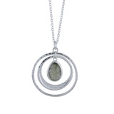 Sterling Silver Candy Two Stone Ring Pendant - Reeves & Reeves