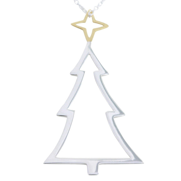 Sterling Silver Christmas Tree Necklace - Reeves & Reeves
