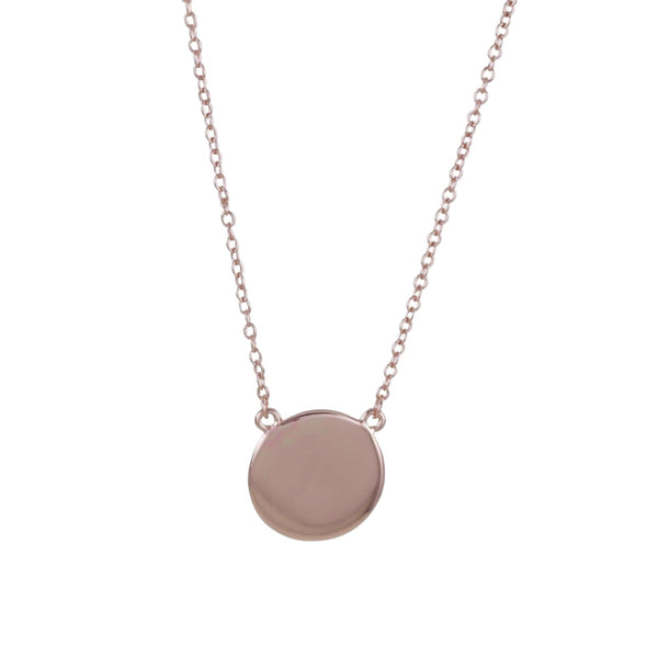 Sterling Silver Disk Design Necklace - Reeves & Reeves
