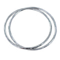 Sterling Silver Double Hammered Bangle - Reeves & Reeves