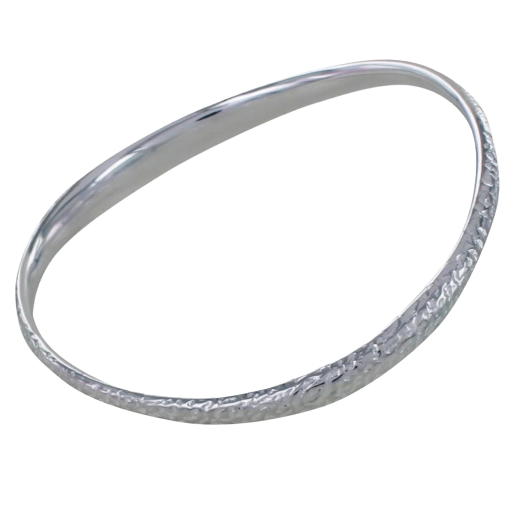 Sterling Silver Driftwood Bangle - Reeves & Reeves